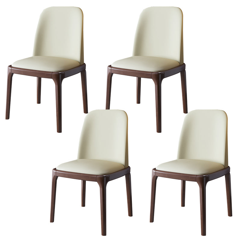 Wood Industrial Style Side Chair Armless Home Dining Side Chair