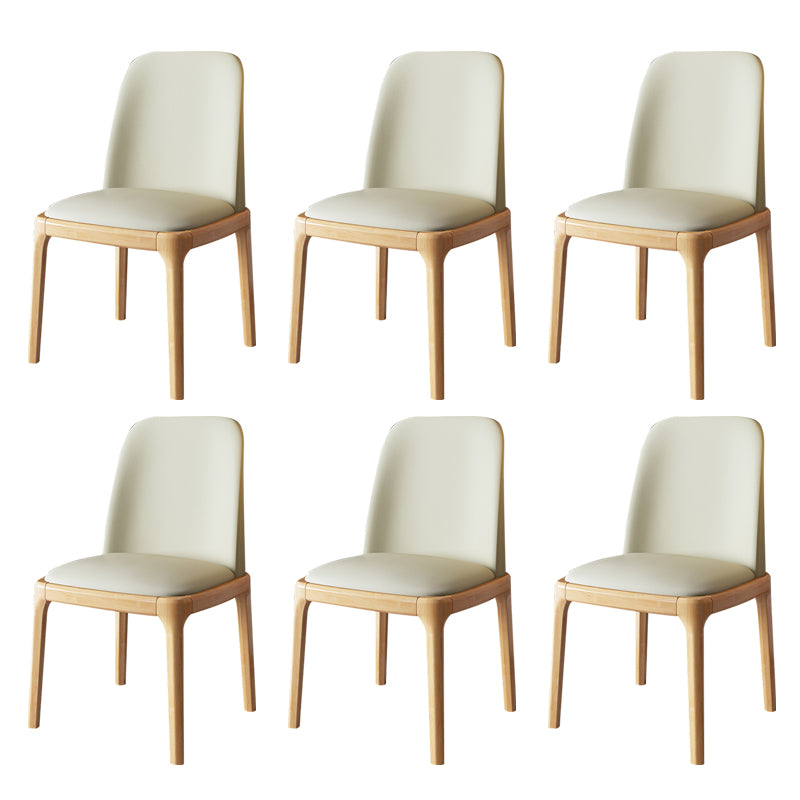 Wood Industrial Style Side Chair Armless Home Dining Side Chair