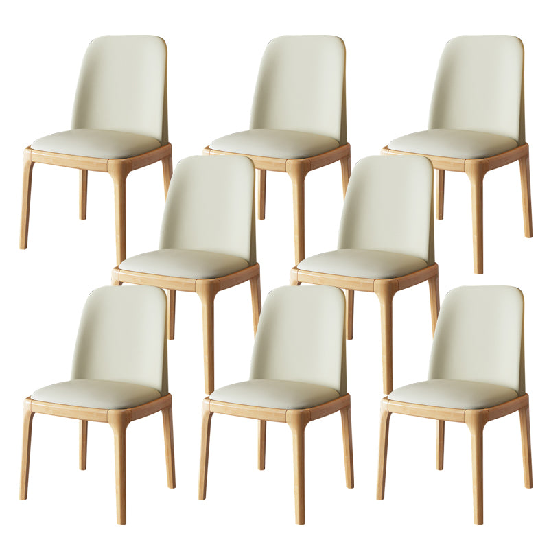 Wood Industrial Style Side Chair Armless Home Dining Side Chair