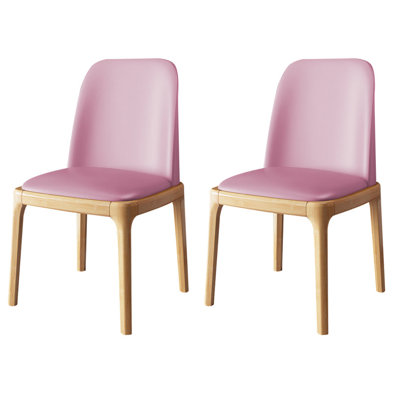 Wood Industrial Style Side Chair Armless Home Dining Side Chair