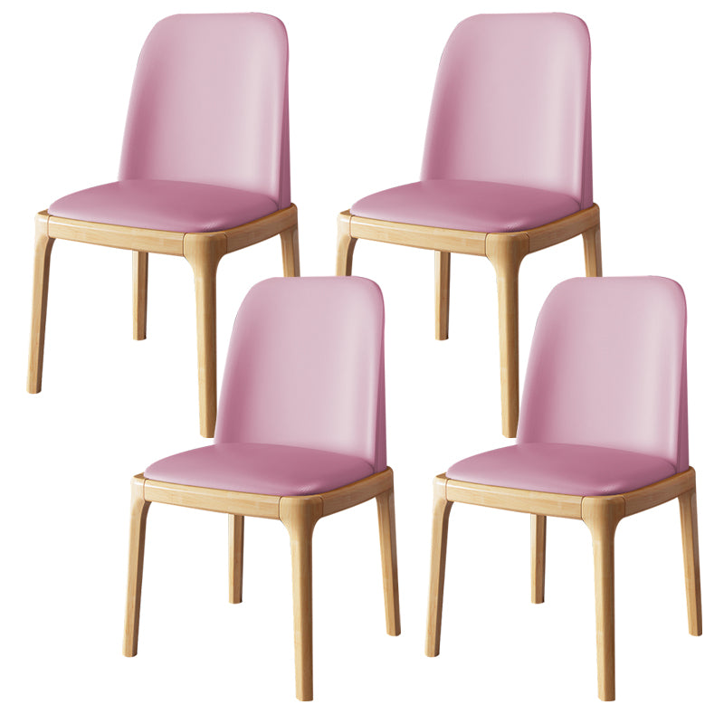 Wood Industrial Style Side Chair Armless Home Dining Side Chair