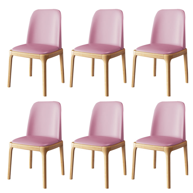 Wood Industrial Style Side Chair Armless Home Dining Side Chair