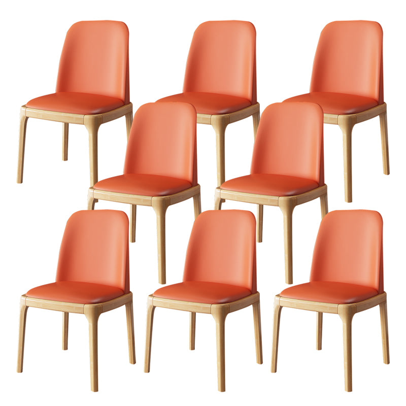 Wood Industrial Style Side Chair Armless Home Dining Side Chair