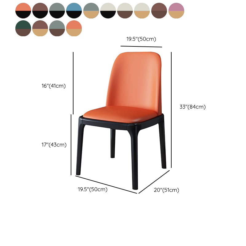 Wood Industrial Style Side Chair Armless Home Dining Side Chair