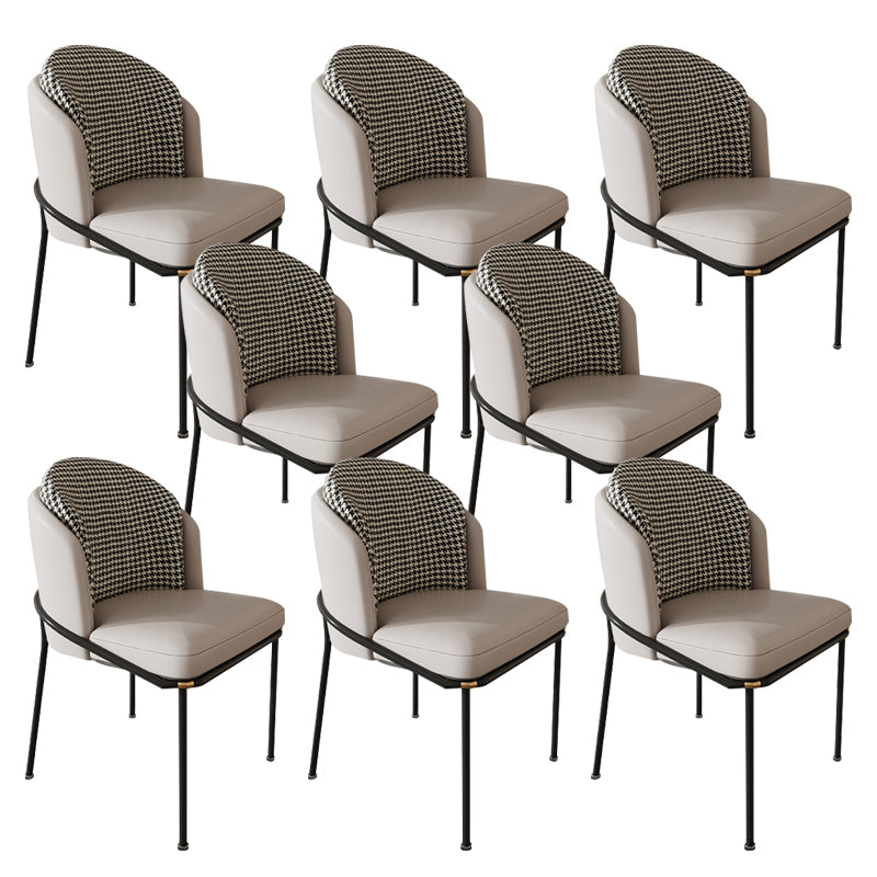 Modern Indoor Armless Dining Chair Upholstered Dining Side Chair