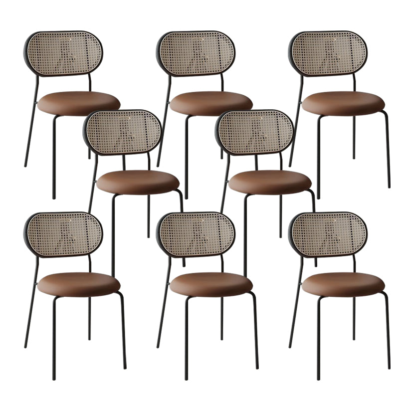 Upholstered Armless Dining Chairs Industrial Dining Room Side Chair