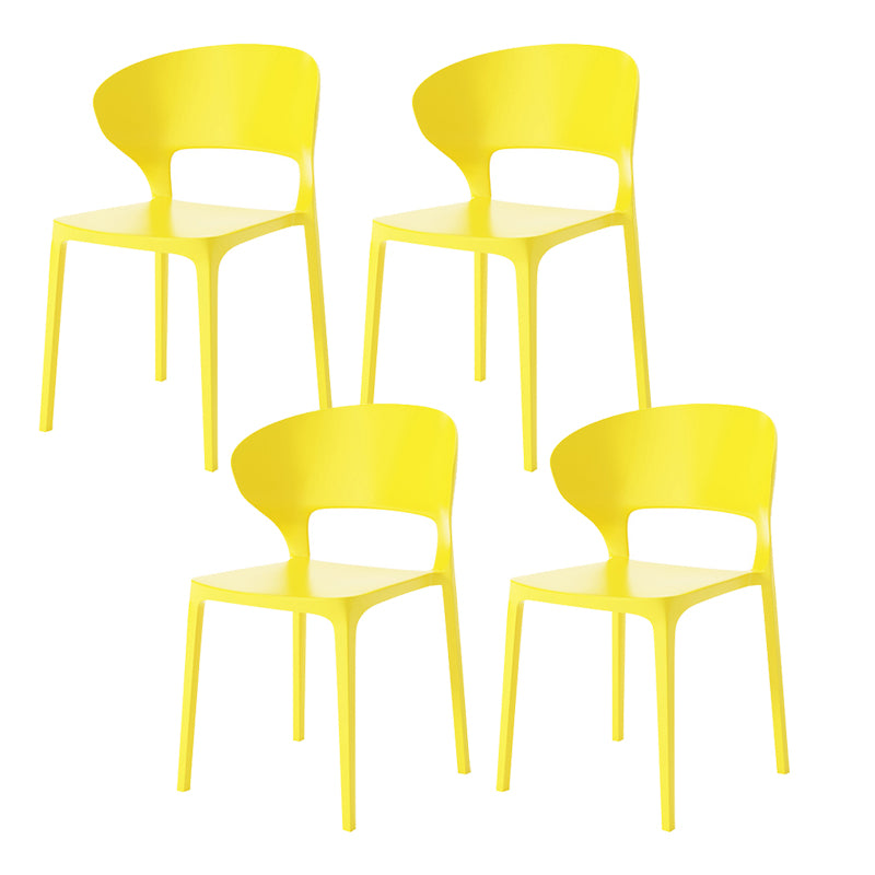 Dining Room Plastic Side Chair Kitchen Armless Dining Chairs