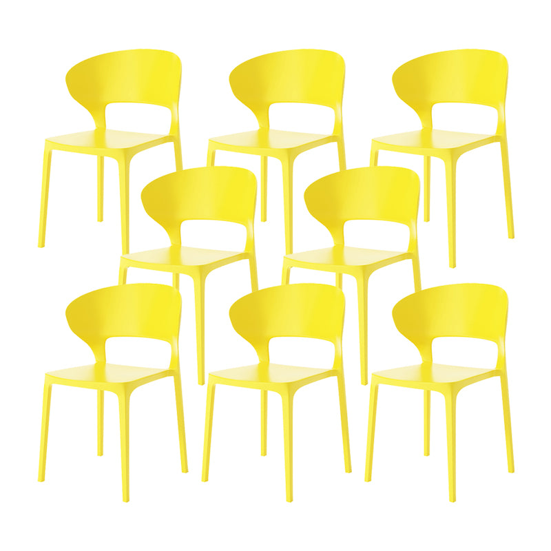 Dining Room Plastic Side Chair Kitchen Armless Dining Chairs