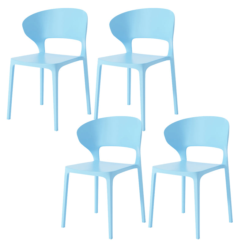 Dining Room Plastic Side Chair Kitchen Armless Dining Chairs