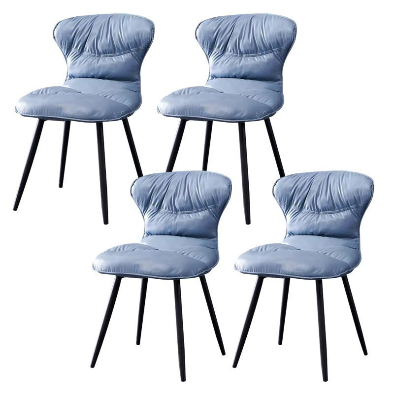 Faux Leather Side Chair Black Legs Dining Room Parsons Chair