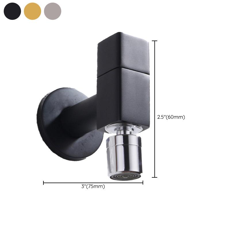 Contemporary Wall Mounted Bathroom Faucet Knob Handle Brass Faucet