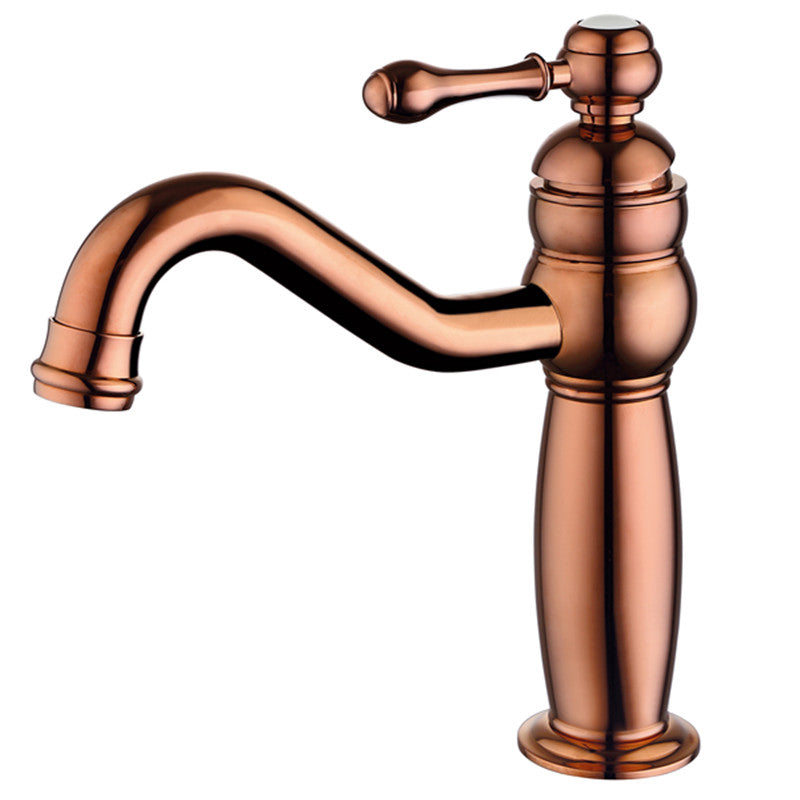 Traditional Centerset Faucet Lever Handles Gooseneck Arc Solid Brass Faucet
