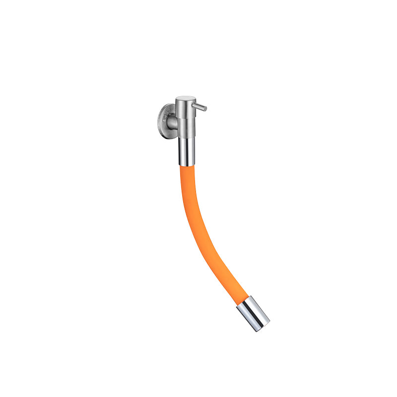 Contemporary Wall Mounted Bathroom Faucet Lever Handles Stainless Steel Faucet