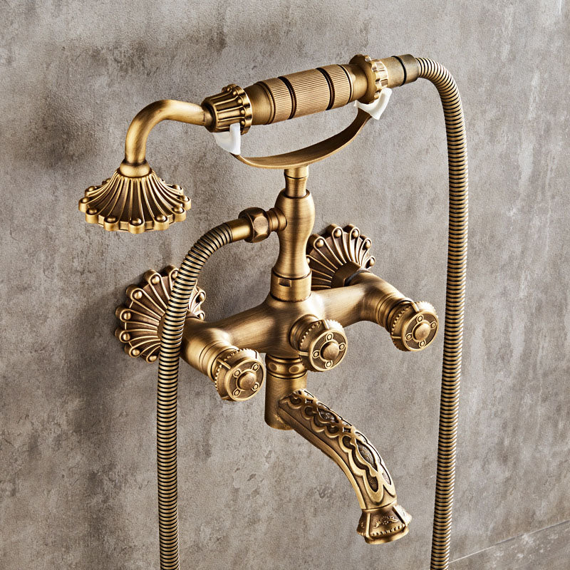Wall Mounted Metal Freestanding Tub Filler Copper Freestanding Faucet