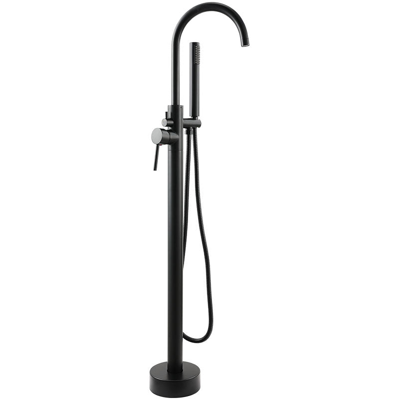 Contemporary Metal Freestanding Faucet Floor Mounted Freestanding Bathtub Faucet