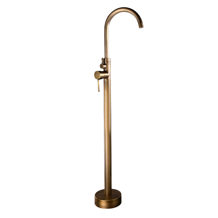 Contemporary Metal Freestanding Faucet Floor Mounted Freestanding Bathtub Faucet