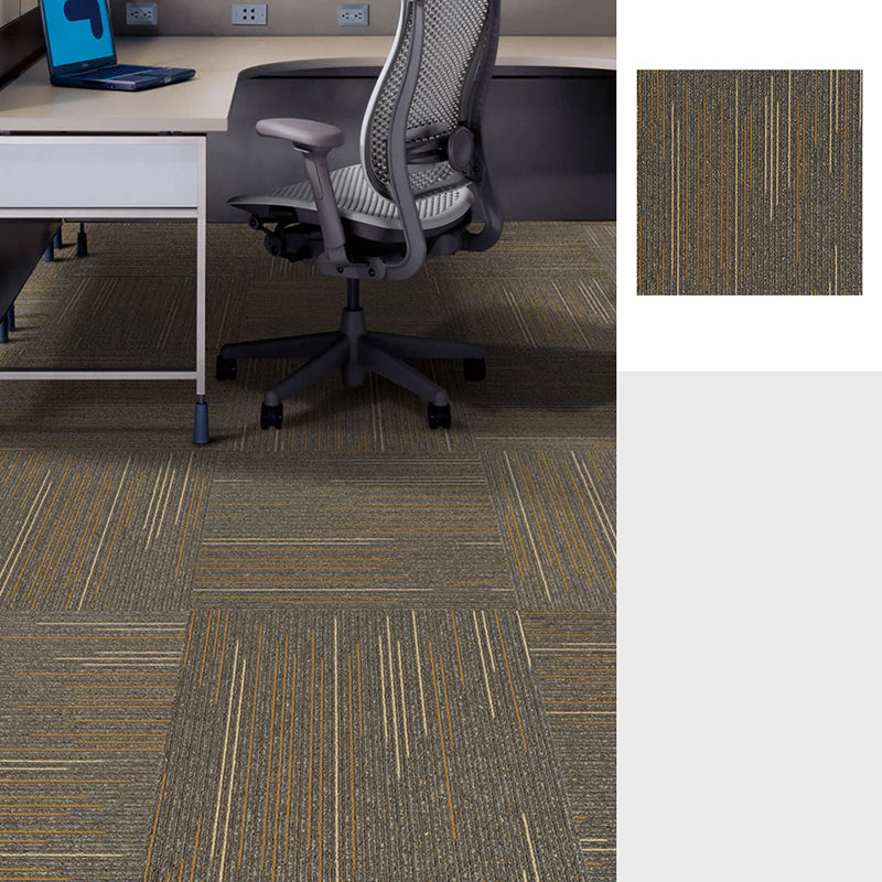 Gray Tone Level Loop Carpet Tile Geometric Self Adhesive Indoor Office Carpet Tiles