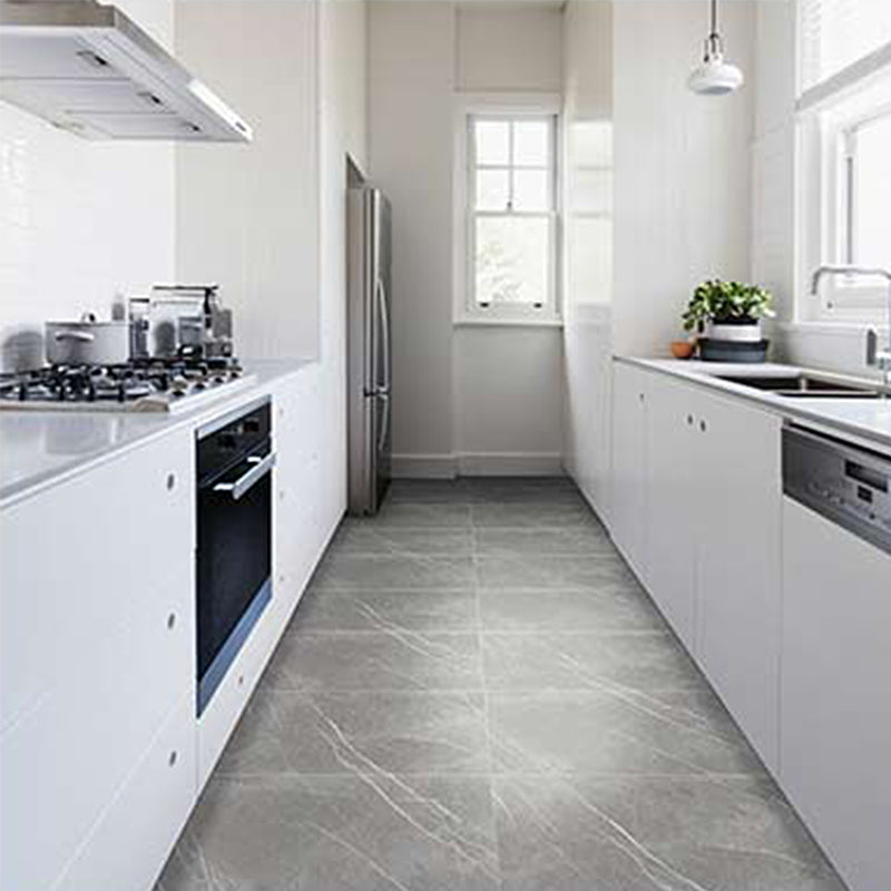 Peel and Stick Vinyl Flooring High Gloss PVC Flooring with Square Edge