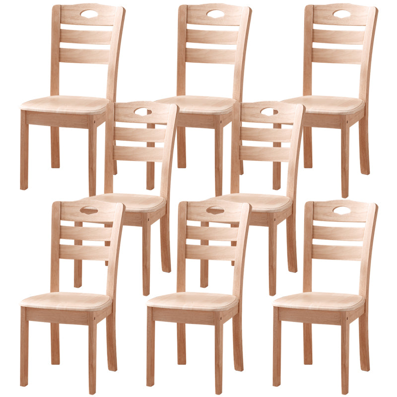 16.5" Wide Side Chair Industrial Wood Side Dining Armless Chairs