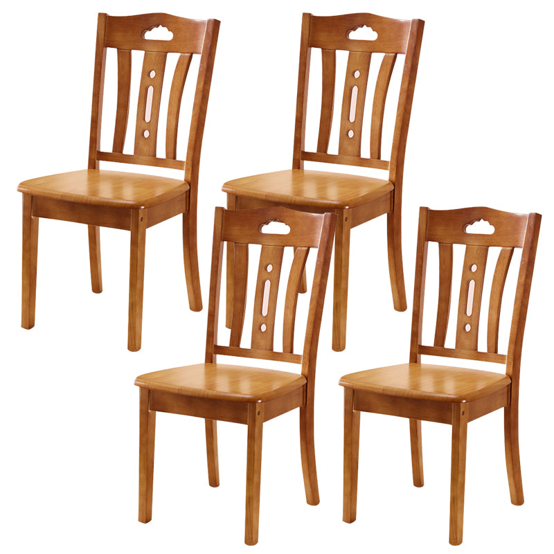 16.5" Wide Side Chair Industrial Wood Side Dining Armless Chairs