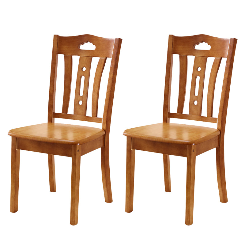 16.5" Wide Side Chair Industrial Wood Side Dining Armless Chairs