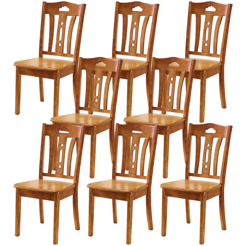 16.5" Wide Side Chair Industrial Wood Side Dining Armless Chairs