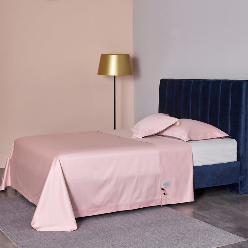 Cotton Sheet Set 3-Piece Solid Color Wrinkle Resistant Bed Sheet