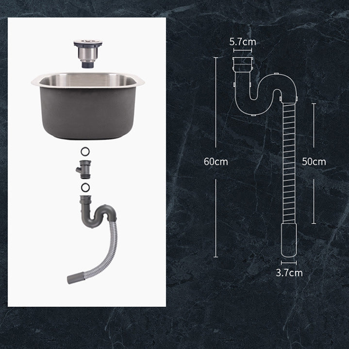 Modern Style Kitchen Sink Stainless Steel Kitchen Sink with Oval Shape