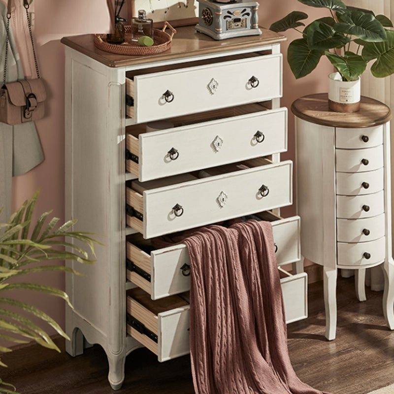 Distressed Storage Chest Dresser Traditional Dresser with Drawers