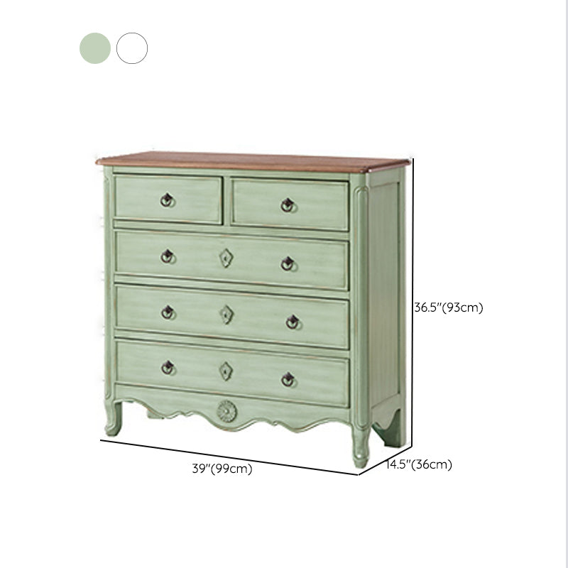 Distressed Storage Chest Dresser Traditional Dresser with Drawers