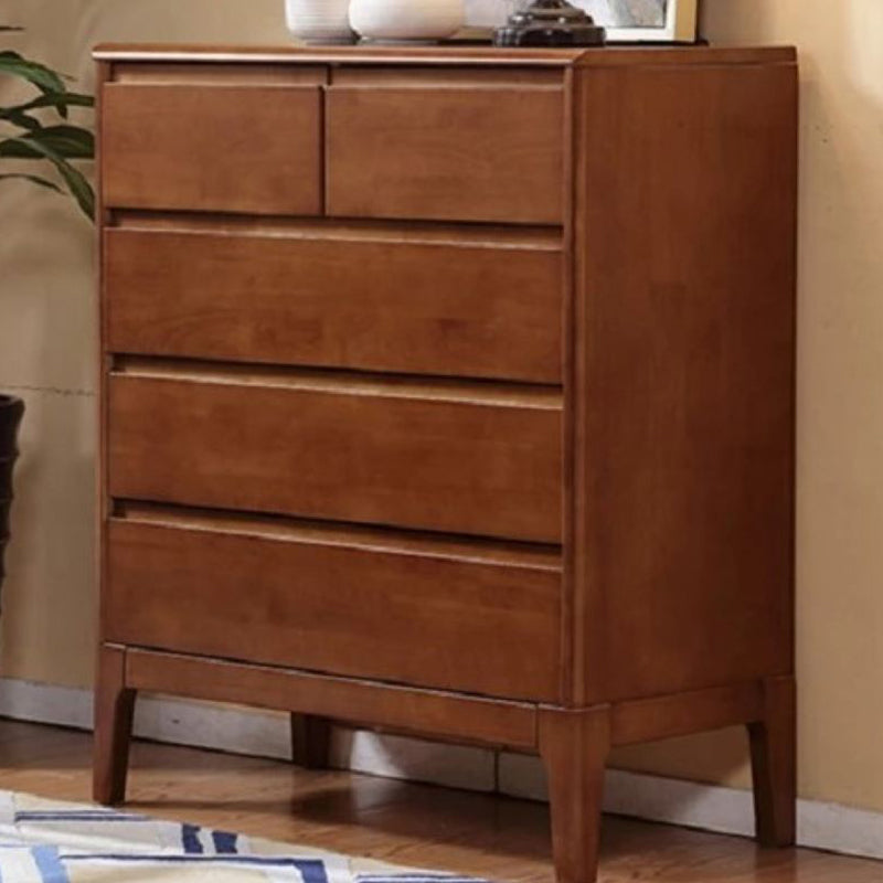 Contemporary 16" W Rubber Wood Storage Chest Bedroom Chest with Drawers