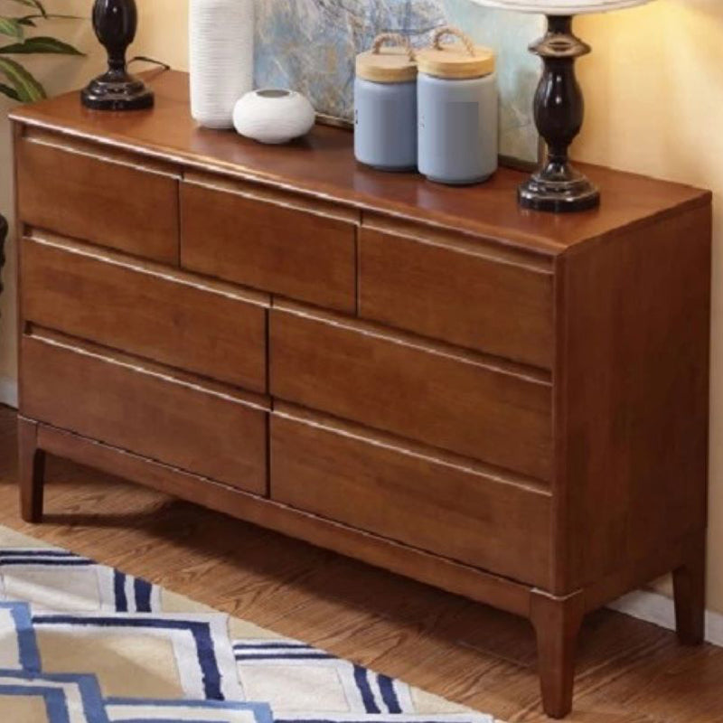 Contemporary 16" W Rubber Wood Storage Chest Bedroom Chest with Drawers