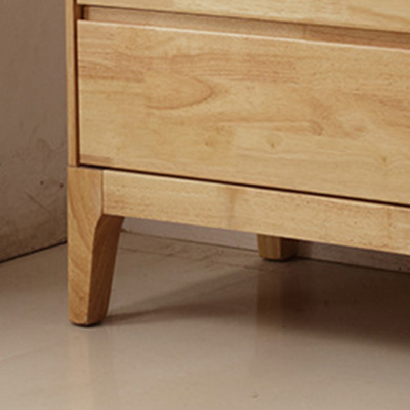 Contemporary 16" W Rubber Wood Storage Chest Bedroom Chest with Drawers