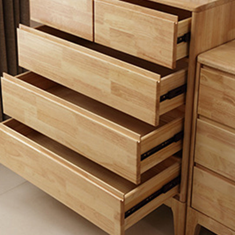 Contemporary 16" W Rubber Wood Storage Chest Bedroom Chest with Drawers