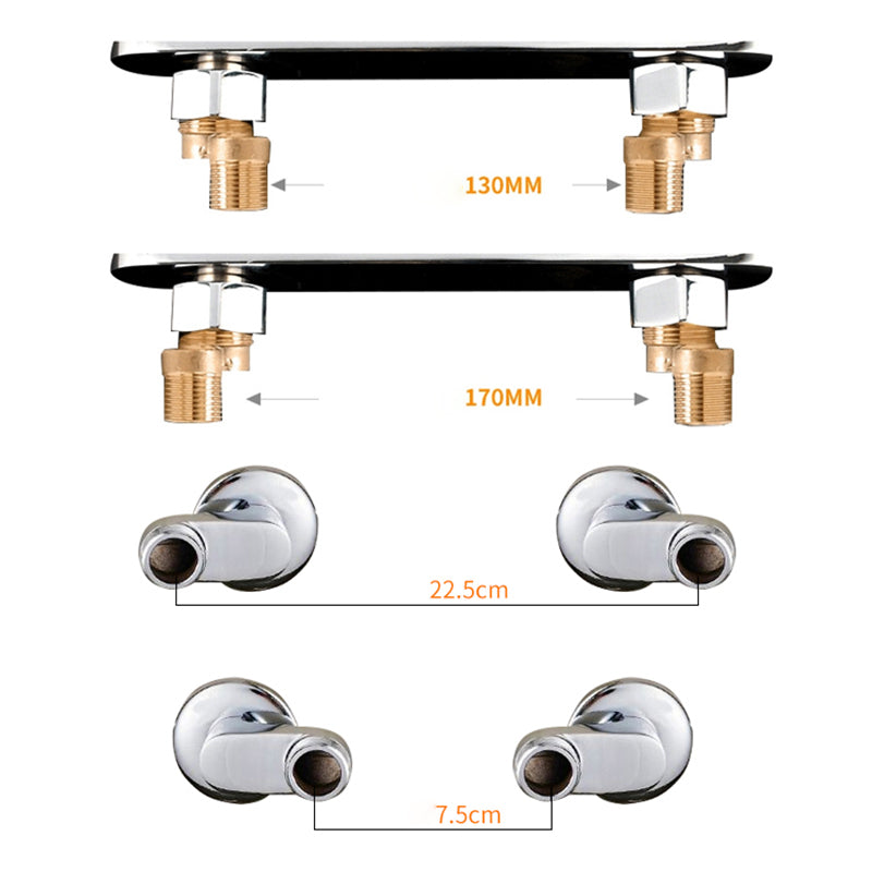 Modern Bridge Faucet Brass Knob Handle Swivel Spout Wall Mounted Pot Filler Faucet