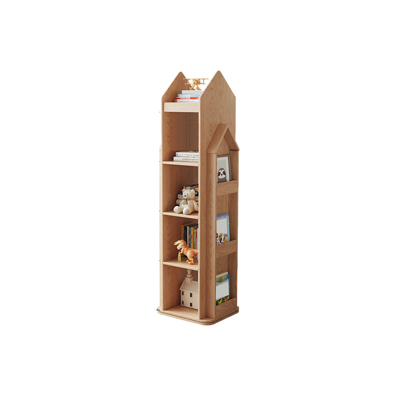 Modern Style Open Back Bookshelf Wooden Vertical Bookcase with Rectangular Shelves