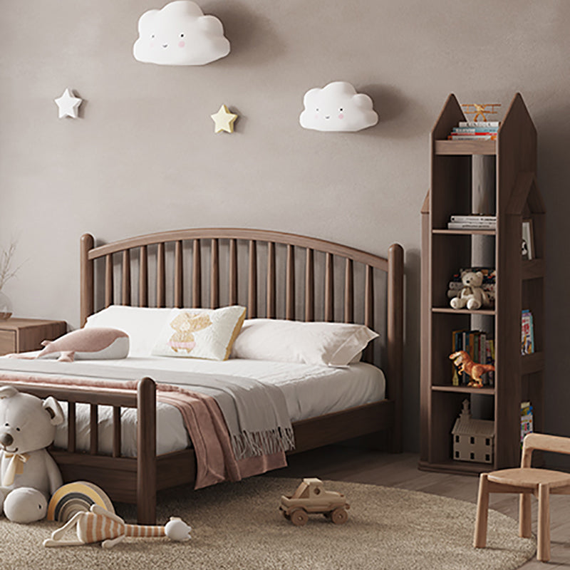 Modern Style Open Back Bookshelf Wooden Vertical Bookcase with Rectangular Shelves