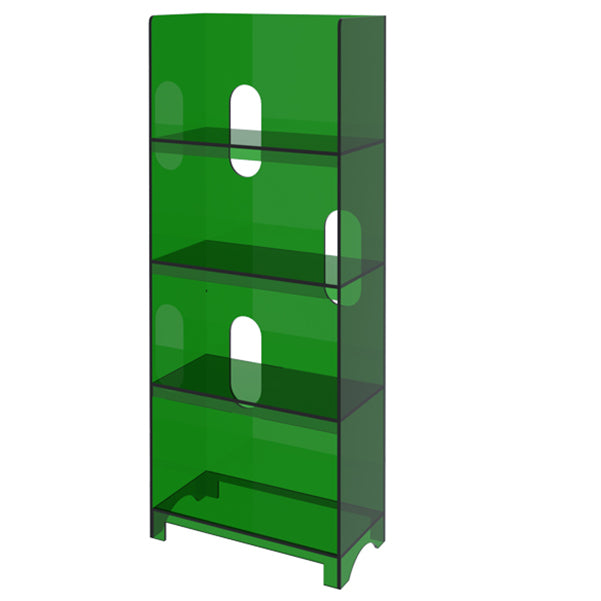 Modern Style Closed Back Bookshelf Acrylic Bookcase for Living Room