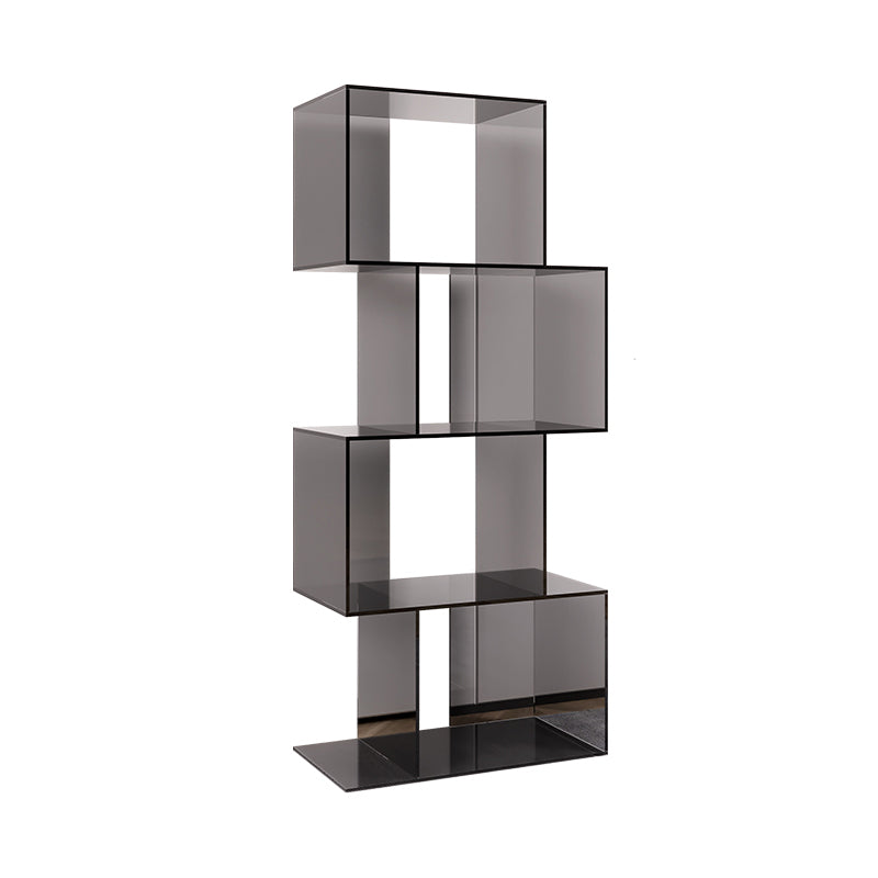 Acrylic Open Back Bookcase Scandinavian Standard Bookshelf with Shelves