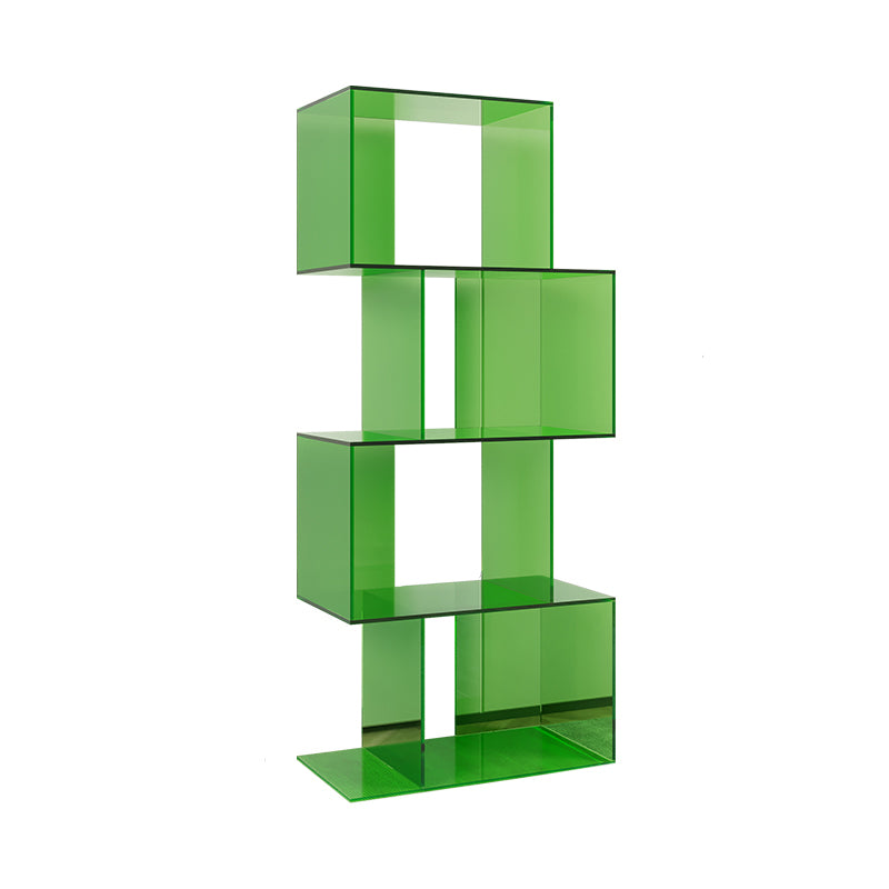 Acrylic Open Back Bookcase Scandinavian Standard Bookshelf with Shelves