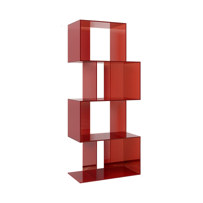 Acrylic Open Back Bookcase Scandinavian Standard Bookshelf with Shelves