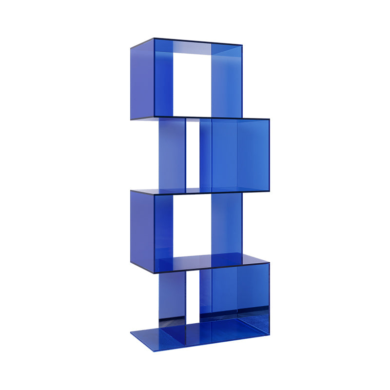 Acrylic Open Back Bookcase Scandinavian Standard Bookshelf with Shelves
