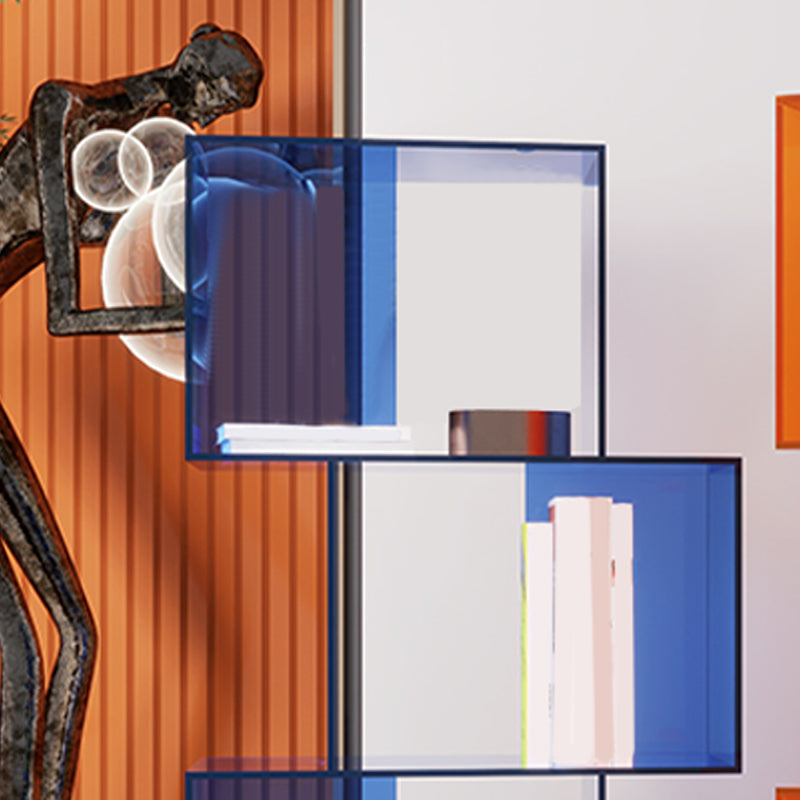 Acrylic Open Back Bookcase Scandinavian Standard Bookshelf with Shelves