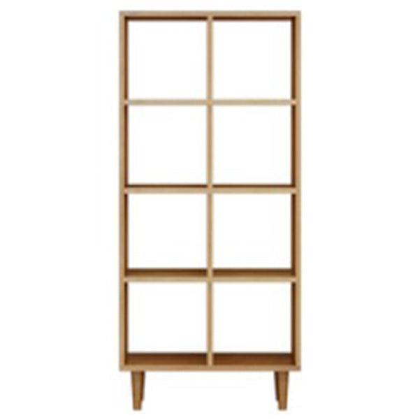 Modern Style Open Back Bookshelf Wooden Shelf Bookcase in Brown
