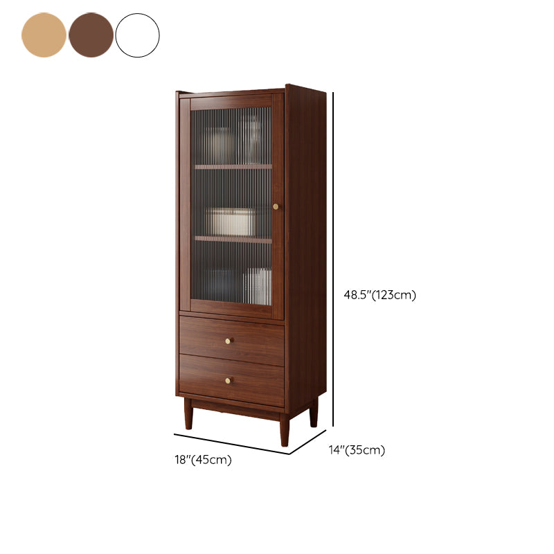 Modern Style Closed Back Book Shelf Rectangular Wooden Bookcase