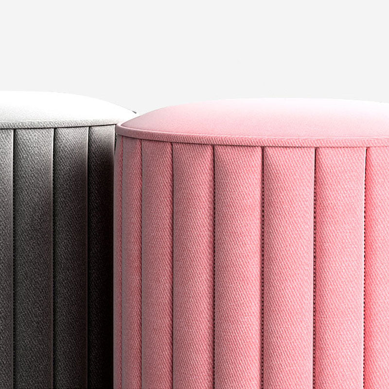 Gorgeous Round Pouf Solid Color Stain Resistant Pouf for Drawing Room