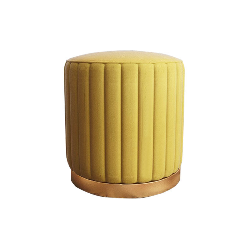 Gorgeous Round Pouf Solid Color Stain Resistant Pouf for Drawing Room