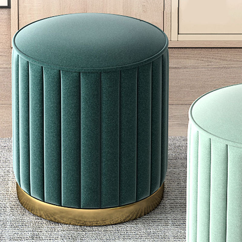 Gorgeous Round Pouf Solid Color Stain Resistant Pouf for Drawing Room