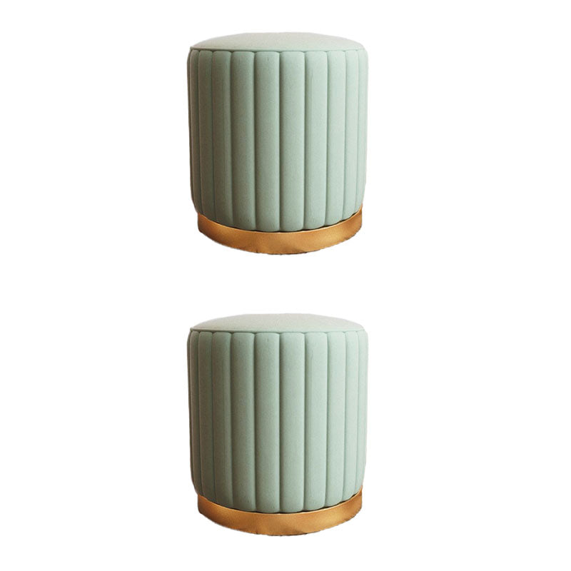 Gorgeous Round Pouf Solid Color Stain Resistant Pouf for Drawing Room