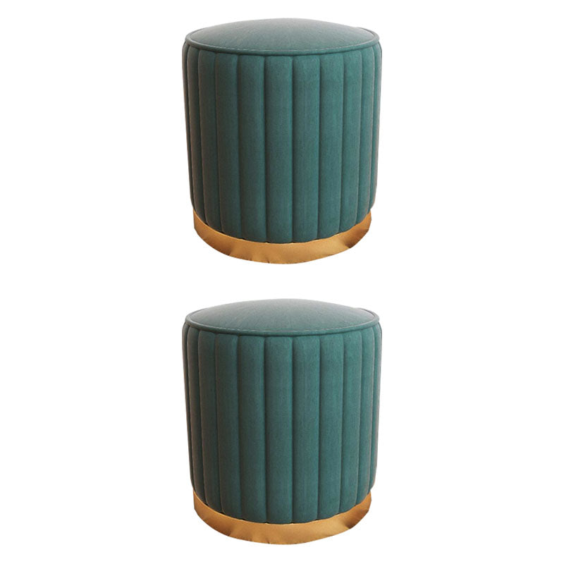 Gorgeous Round Pouf Solid Color Stain Resistant Pouf for Drawing Room